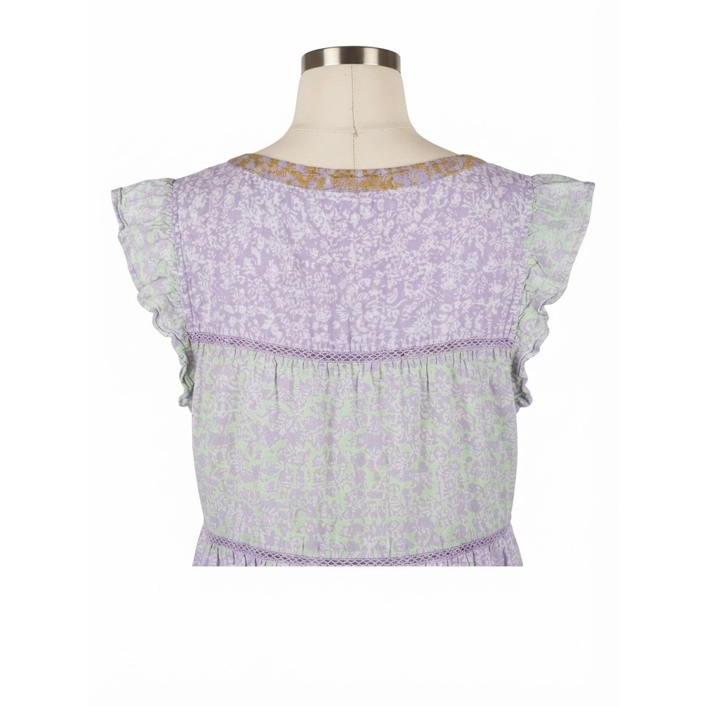 Roller Rabbit Pastel Ruffle Printed Dress Size XL - Picture 5 of 6